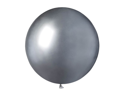 Latex balloon - shiny silver.