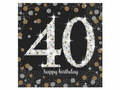 Fortieth birthday napkins - 33cm - 16 pcs.