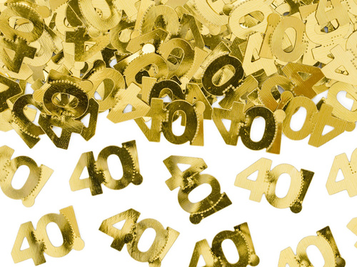 Metallic gold confetti 40 - 15 g.