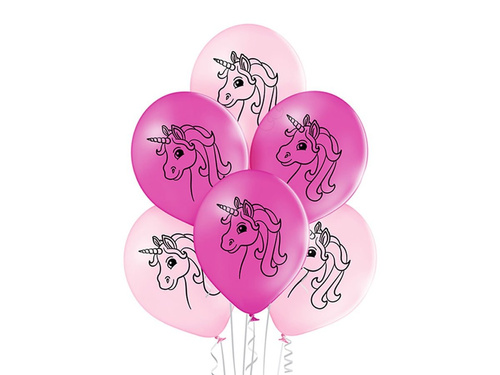 Unicorn pastel balloons - 6 pcs.