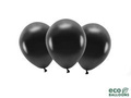 EKO Balony lateksowe metalizowane czarne - duże - 10 szt.