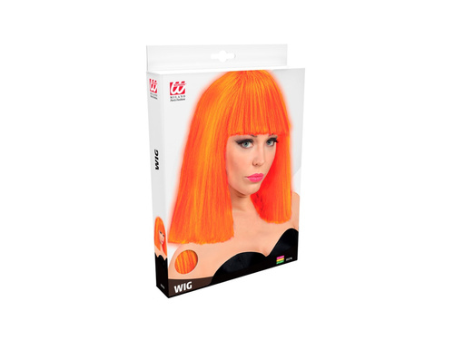 Neonowo pomarańczowa peruka Showgirl