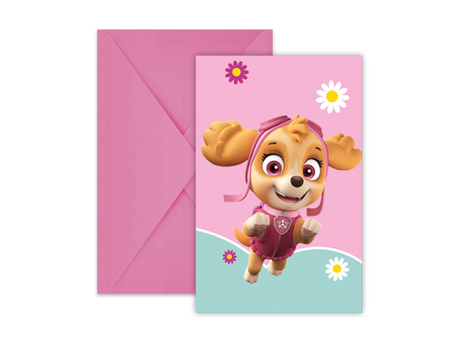 Birthday invitations Psi Patrol Skye and Everest - 6 pcs.