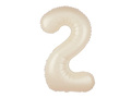 Foil balloon cream number 2 - 100 cm - 1 pc.
