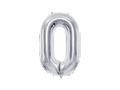 Number 0 silver Foil Balloon - 72 cm - 1 pc