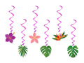 Hawaii Party birthday hanging decoration - 6 pcs.