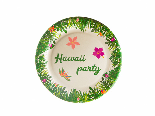 Hawaii Party plates - 18 cm - 6 pcs.