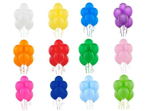 Pastel latex balloons mix colors - medium - 25 pcs.