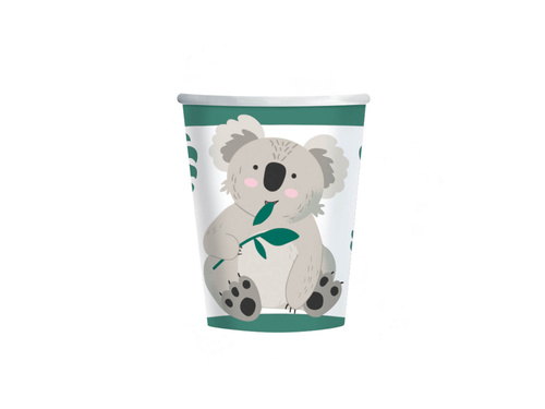 Koala birthday cups - 250 ml - 8 pcs.