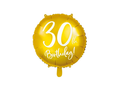 Gold foil balloon - 30th Birthday - 45 cm - 1 pc.