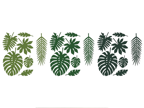 Dekoracje Aloha - Liście Tropikalne - 21 szt.