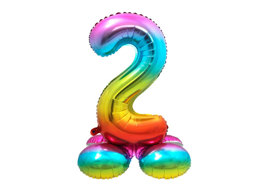 Number 2 Ombre Standing Foil Balloon - 81 cm - 1 pc