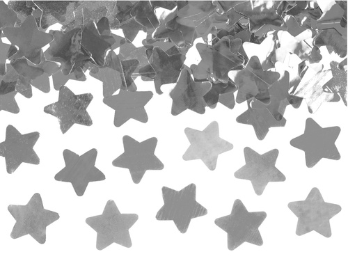 Shooting tube - silver metallic stars - 40 cm - 1 pc.