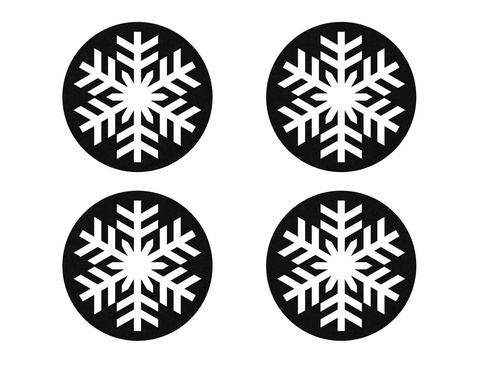 Podstawka pod kubek - Śnieżynka - 10 cm - 4 szt.