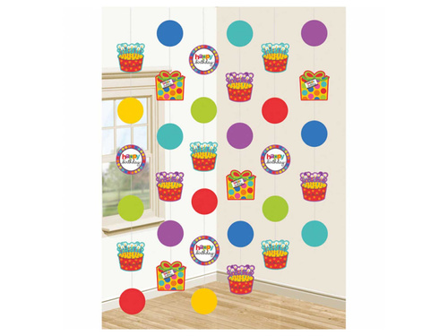 Hanging decoration Cakes and gifts - 2 m - 6 pcs.