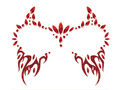 Colours adhesive face jewellery
