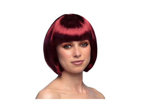 Peruka kabaretowa mahoniowa