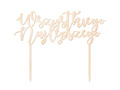 Wooden cake topper Happy Birthday - 20 cm