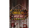 Sign Zombies area - 20 x 35 cm