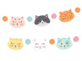 Cats garland - 150 cm - 1 pcs.