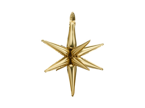 Balon foliowy Gwiazda złota 3D - 70 cm - 1 szt.