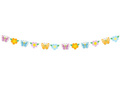 Spring garland Flowers and butterflies