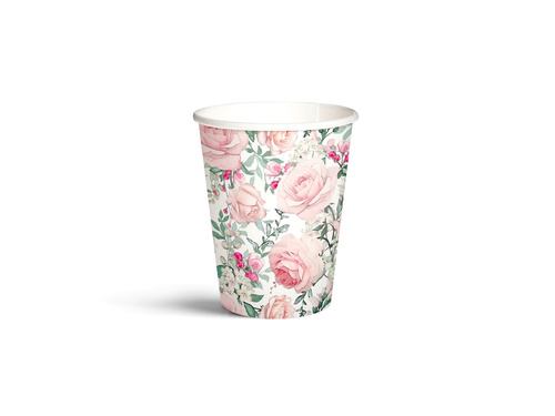Paper cups Roses - 250 ml - 8 pcs.