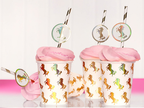 Paper Cups Unicorn - 210 ml - 10 pcs
