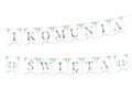 First Holy Communion banner with eucalyptus - 240 cm - 1 pc.