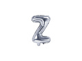 Foil balloon letter "Z" silver - 35 cm