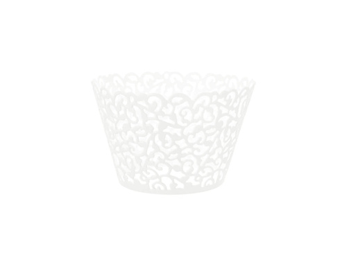 Cupcake papers white openwork - 10 pcs.