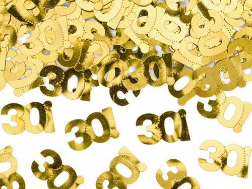 Metallic gold confetti 30 - 15 g.