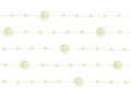 Cream pearl garland - 1,3 m - 5 pcs.