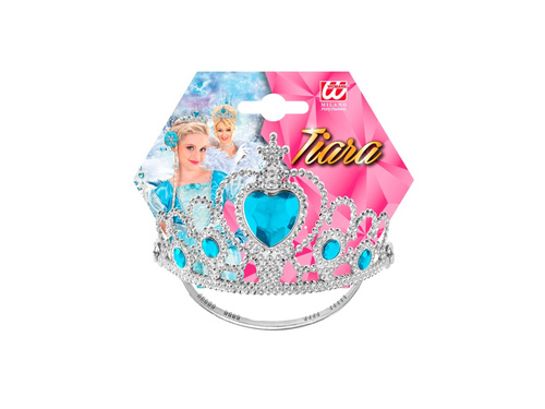 Srebrna tiara z turkusowymi klejnotami