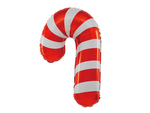 Balon foliowy Cukrowa Laska czerwona - 74 x 54 cm - 1 szt.