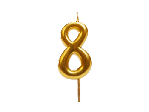 Gold Candle no 8 - 1 pc