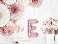 Foil balloon letter "E" pink and gold - 35 cm