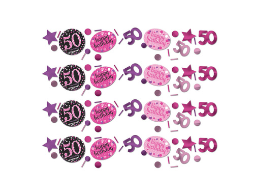 Pink confetti for 50 - fifty - 34 g