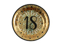 Sparkling eighteenth birthday plates - 22,5 cm - 10 pcs.