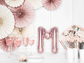 Foil balloon letter "M" pink and gold - 35 cm