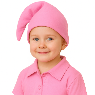 Czapka skrzata dla dziecka - różowa - 1 szt.