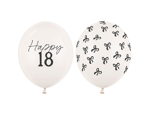 Zestaw balonów lateksowych kokardki - 30 cm - 6 szt.