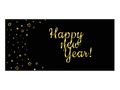 Happy New Year Golden Stars Poster - 70x33 cm