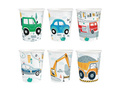 Birthday cups Auta - 220 ml - 6 pcs.
