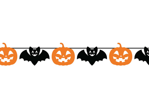 Bat Halloween garland - 300 cm - 1 pc