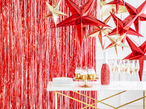 Hanging decoration paper star red - 30 cm