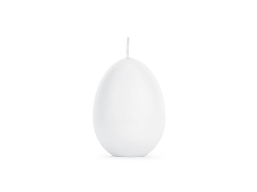 Świeca wielkanocna Jajko białe - 10 cm - 1 szt.