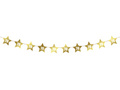 Banner with stars for 70th birthday - gold - 14 pcs.