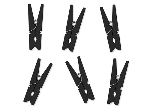 Wooden buckles black - 10 pcs.