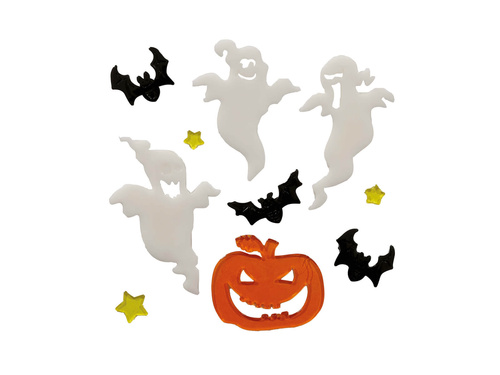 Naklejki żelowe na szybę na Halloween - 1 komplet